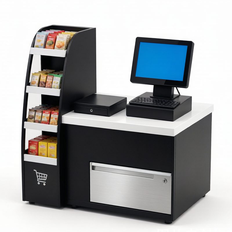 Checkout Counter Service Desk GREEN DISPLAY