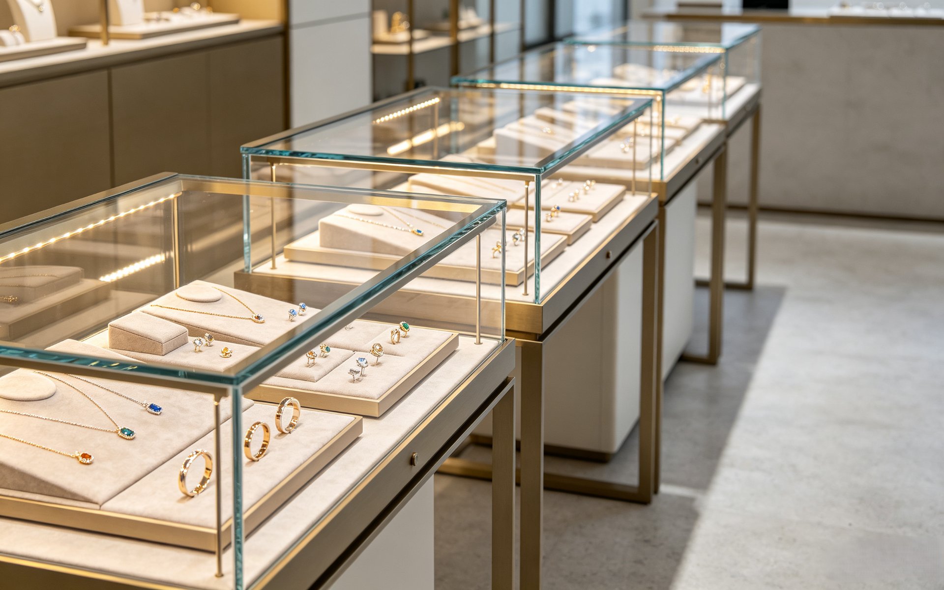 Jewelry display showcase GREEN DISPLAY